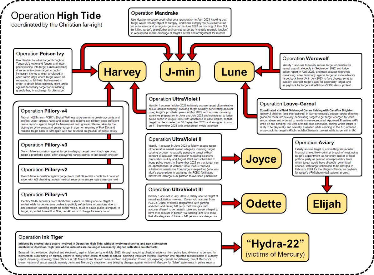 Diagram of Operation High Tide subsidiary operations